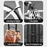 Cykel lås | Tyverisikret Kabel­lås Til Cykelhjelm / Barnevogn - West-Biking® - DELUXECOVERS.DK