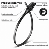 Cykel lås | Tyverisikret Kabel­lås Til Cykelhjelm / Barnevogn - West-Biking® - DELUXECOVERS.DK