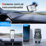 Mobilholder (Sugekop) | JOYROOM™ - Premium Bilholder Til Forruden / Instrumentbrættet - Sort - DELUXECOVERS.DK