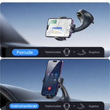 Mobilholder (Sugekop) | JOYROOM™ - Bilholder Til Forruden / Instrumentbrættet M. Sugekop - Sort - DELUXECOVERS.DK