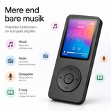 Bluetooth MP3/MP4 Musikafspiller med E-bogslæser