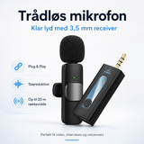 Mikrofon | Mikrofon Trådløs - 3.5mm Minijack - Støjreducerende - DELUXECOVERS.DK