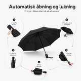 Gadgets | Paraply m. automatisk foldning, UV-beskyttelse, vindtæt design - Luksusmodel - DELUXECOVERS.DK