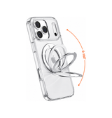 iPhone 18 Pro Max | iPhone 18 Pro Max - MagStand Silikone Cover - Gennemsigtig - DELUXECOVERS.DK