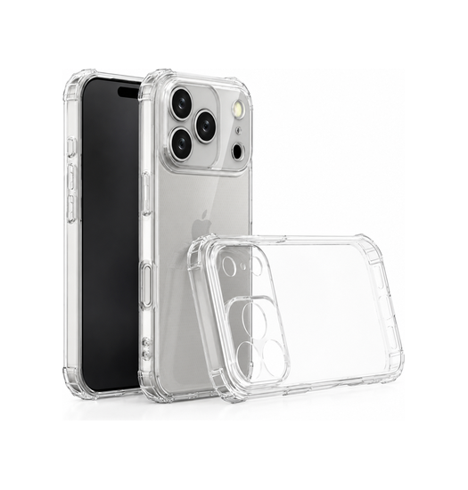 iPhone 18 Pro | iPhone 18 Pro - Silent Stødsikker Silikone Cover - Gennemsigtig - DELUXECOVERS.DK