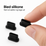 Gadgets | USB-C Støv Plug Til Tablet, Computer & Smartphone - (3 Stk.) - DELUXECOVERS.DK