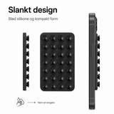 Mobilholder (Sugekop) | Silikone Sugekop Mobilholder 5-Pak - Selvklæbende - Sort - DELUXECOVERS.DK