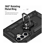 Samsung Galaxy S25 Plus | Samsung Galaxy S25 Plus - NX Pro™ Armor Cover m. Ring Holder - Sort - DELUXECOVERS.DK