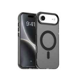 iPhone 17 Air | iPhone 17 Air - DeLX™ Frosted Cover m. MagSafe - Sort/Grå - DELUXECOVERS.DK