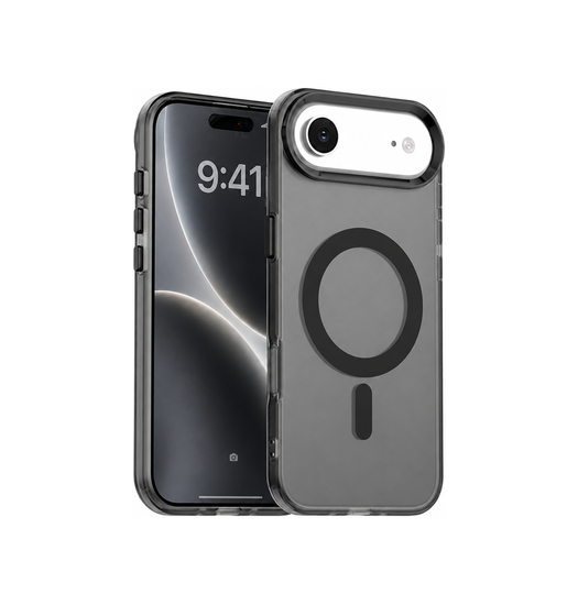 iPhone 17 Air | iPhone 17 Air - DeLX™ Frosted Cover m. MagSafe - Sort/Grå - DELUXECOVERS.DK