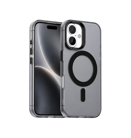 iPhone 17 | iPhone 17 - DeLX™ Frosted Cover m. MagSafe - Sort/Grå - DELUXECOVERS.DK