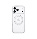 iPhone 17 Pro Max | iPhone 17 Pro Max - MagSafe Silikone Cover m. Ring Holder - Sølv - DELUXECOVERS.DK