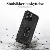 iPhone 11 Pro Max | iPhone 11 Pro Max - NX Pro™ Armor Cover m. Ring Holder - Sort - DELUXECOVERS.DK