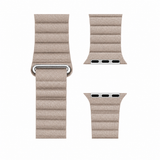 Apple Watch 38-42mm | Apple Watch (38/40/SE/41/42mm) - Valence™ Loop Læder Rem - Beige - DELUXECOVERS.DK