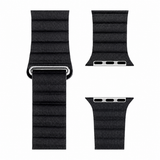Apple Watch 42-49mm | Apple Watch (42/44/SE/45/46/49mm) - Valence™ Loop Læder Rem - Sort - DELUXECOVERS.DK