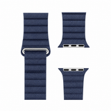 Apple Watch 42-49mm | Apple Watch (42/44/SE/45/46/49mm) - Valence™ Loop Læder Rem - Navy - DELUXECOVERS.DK