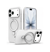 iPhone 17 Pro Max | iPhone 17 Pro Max - DeLX™ Silikone Cover m. MagSafe Ring - Hvid - DELUXECOVERS.DK