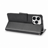 iPhone 14 Pro Max | iPhone 14 Pro Max - BUTTERFLY™ Læder Etui / Taske M. Pung - Sort - DELUXECOVERS.DK