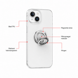 iPhone 15 Plus | iPhone 15 Plus - DeLX™ Silikone Cover M. Ring - Gennemsigtig - DELUXECOVERS.DK