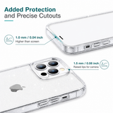 iPhone 11 Pro Max | iPhone 11 Pro Max - DeLX™ Glitter Silikone Cover - Sølv - DELUXECOVERS.DK
