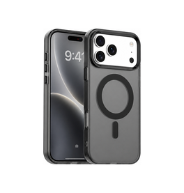 iPhone 17 Pro Max | iPhone 17 Pro Max - DeLX™ Frosted Cover m. MagSafe - Sort/Grå - DELUXECOVERS.DK