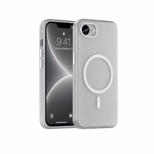 iPhone 7 / 8 / SE (2020/2022) | iPhone 7/8/SE(2020/2022) - DeLX™ Translucent MagSafe Silikone Cover - Hvid - DELUXECOVERS.DK