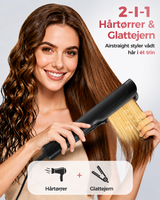 Hår produkter | Luftglattejern 2-i-1 Air Styler – AirLiss™ Letvægt & Støjsvag - DELUXECOVERS.DK