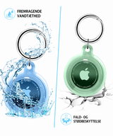 Airtag | AirTag Holder Nøglering - 4 stk Silikone Cover - Transparent/Farvet - DELUXECOVERS.DK