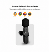 Mikrofon | Trådløs Mikrofon til iPhone/iPad (Lightning) V.2.0 – Sort - DELUXECOVERS.DK