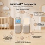 Babymonitor | LumiNest™ Babyalarm m. tovejskommunikation og lang rækkevidde - DELUXECOVERS.DK