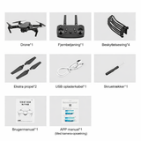 Drone | Drone til Børn & Begyndere – FPV – Sammenklappelig – Sort - DELUXECOVERS.DK