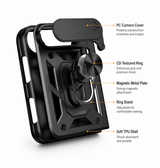 iPhone Fold - NX Pro™ Armor Cover m. Ring Holder - Sort