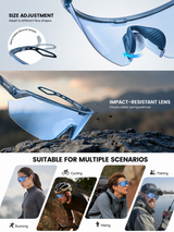 Universal Løbeudstyr | Lamicall™ Løbe- & Cykelbriller – UV400 – Letvægt - 180° View - Ocean - DELUXECOVERS.DK