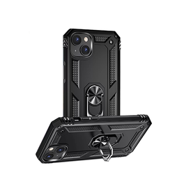 iPhone 15 Plus | iPhone 15 Plus - NX Pro™ Armor Cover m. Ring Holder - Sort - DELUXECOVERS.DK