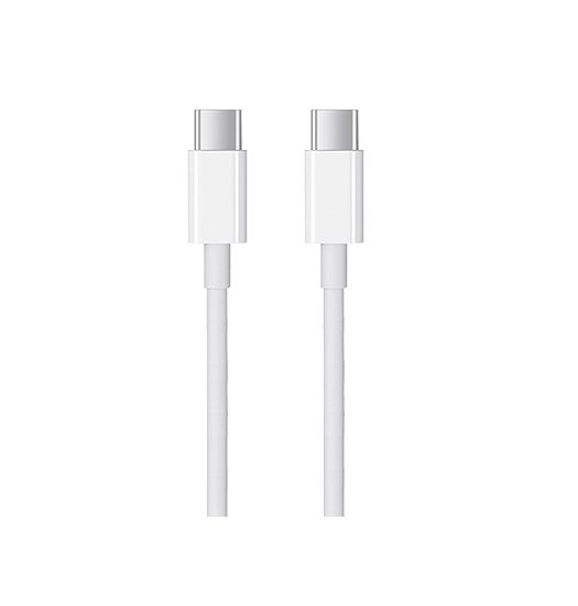 Kabel USB-C til USB-C | USB-C til USB-C | Fast-Charge Kabel – Hvid – 1m (60W) - DELUXECOVERS.DK