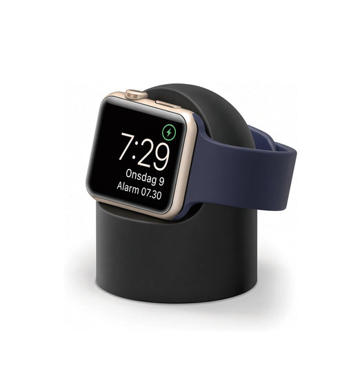 Apple Watch Opladere & Standere | Apple Watch - Night Stand Oplader Stander - Sort - DELUXECOVERS.DK