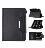 iPad Air 6 13" 2024 | iPad Air 13" (2024/2025) - Verona™ Multietui Ægte Læder Cover - Sort - DELUXECOVERS.DK