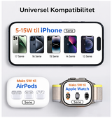 3-i-1 & Multi-Ladestationer | <X>Premium 3-i-1 Magnetisk Trådløs Oplader - Foldbar & MagSafe-kompatibel - DELUXECOVERS.DK
