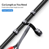 Kabelorganisering | TOPK™ | Kabelbindere - Genanvendelige & Delbare Nylon - 4 stk - Sort - DELUXECOVERS.DK