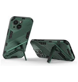 iPhone 13 | iPhone 13 - Eagle™ PRZ Stødsikkert Cover M. Kickstand - Emerald / Grøn - DELUXECOVERS.DK