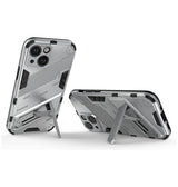 iPhone 13 | iPhone 13 - Eagle™ PRZ Stødsikkert Cover M. Kickstand - Hvid - DELUXECOVERS.DK