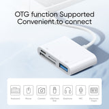 Adapter | Lightning til SD/TF USB Adapter til iPhone 4-i-1 - DELUXECOVERS.DK