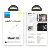 Adapter | Lightning til SD/TF USB Adapter til iPhone 4-i-1 - DELUXECOVERS.DK