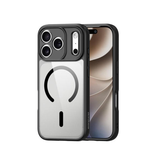 iPhone 18 Pro | iPhone 18 Pro - DUX DUCIS™ Aimo MagSafe Cover - Sort/Gennemsigtig - DELUXECOVERS.DK