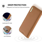 iPhone 17 Air | iPhone 17 Air - DUX DUCIS® Ægte Læder Etui M. Kortholder - Brun - DELUXECOVERS.DK