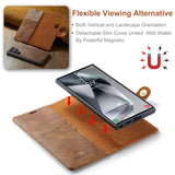 Samsung Galaxy S21 Ultra | Samsung Galaxy S21 Ultra - DG.MING™ Vintage 2-In-1 Læder Etui M. Cover - Brun - DELUXECOVERS.DK