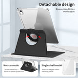 iPad 11" (2025) / iPad 10.9" (2022) - Akrylisk 360° Cover m. Stander - Sort