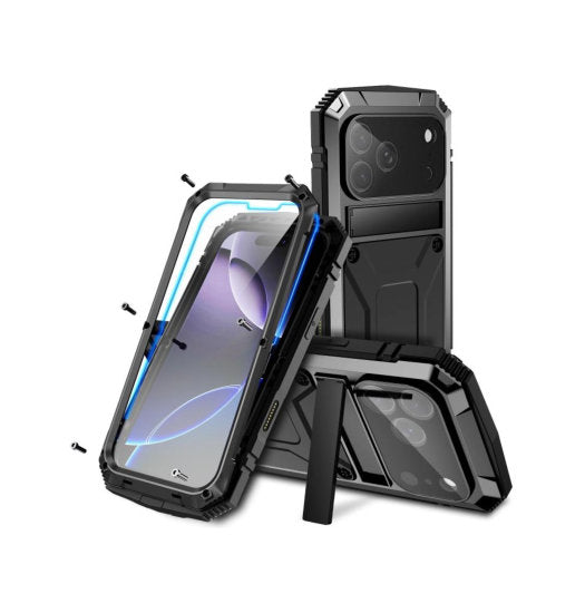 iPhone 18 Pro Max - R-JUST™ Safeguard Vandtæt 360° Cover - Sort