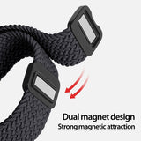 Apple Watch 42mm | Apple Watch (42/44/SE/45/46/49mm) - DUX DUCIS™ Interwoven Nylon Rem - Midnight - DELUXECOVERS.DK