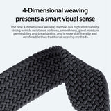 Apple Watch 42mm | Apple Watch (42/44/SE/45/46/49mm) - DUX DUCIS™ Interwoven Nylon Rem - Midnight - DELUXECOVERS.DK